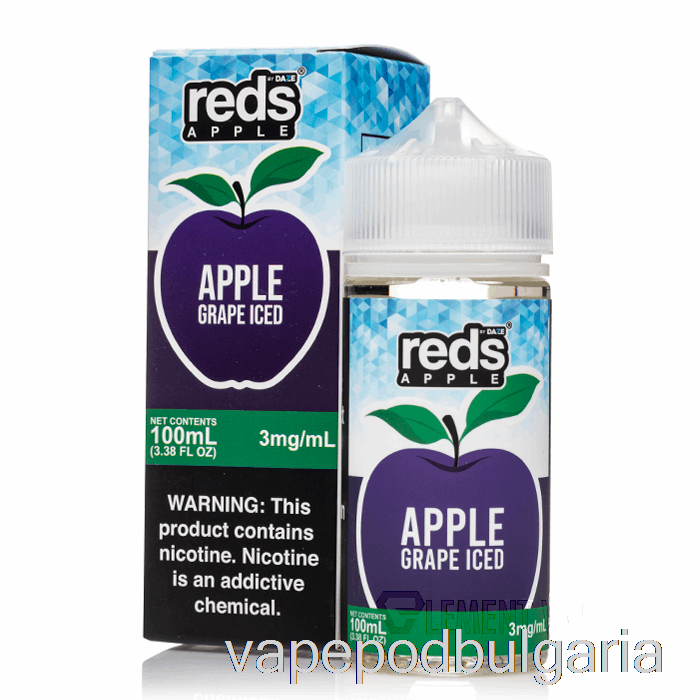 Vape Bulgaria Iced Grape - Reds Apple E-juice - 7 Daze - 100ml 0mg